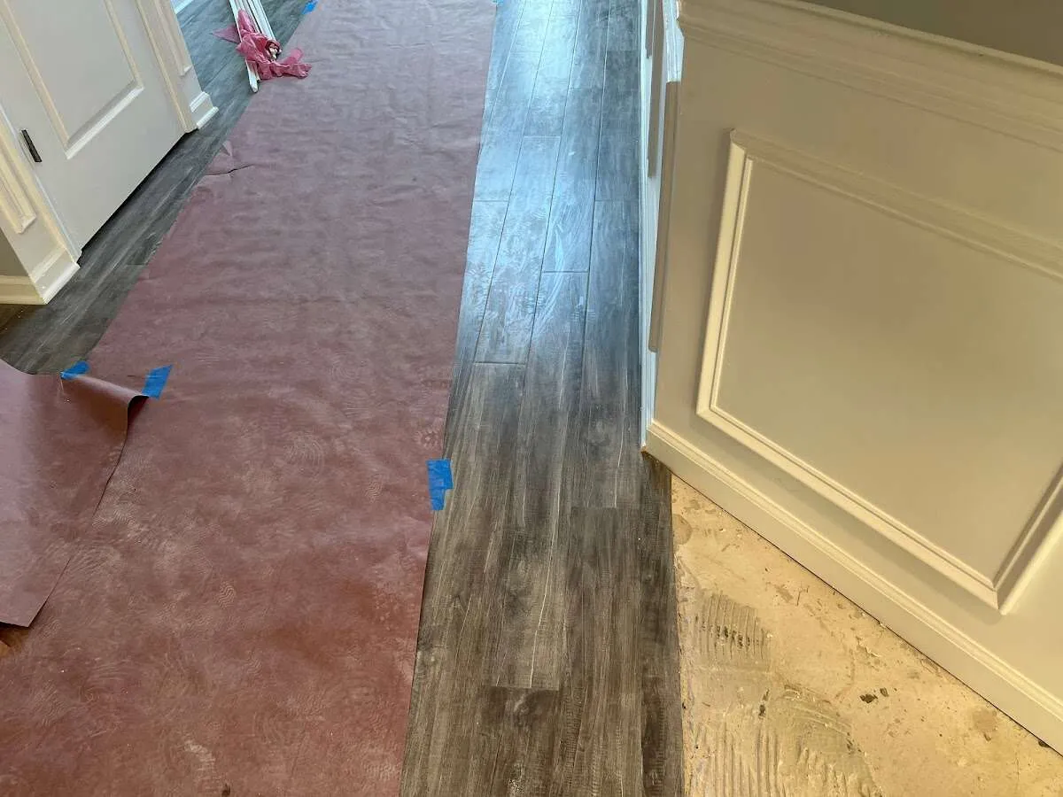 Completed marble shower restoration in Covington